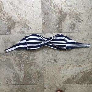 Mossimo Striped Bandeau Bathing Suit Top Size L